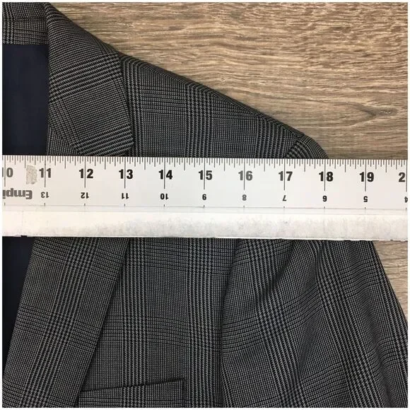 J CREW Mens Blazer Sport Coat Casual Jacket Size 38R 2 Button Wool Suit THOMPSON